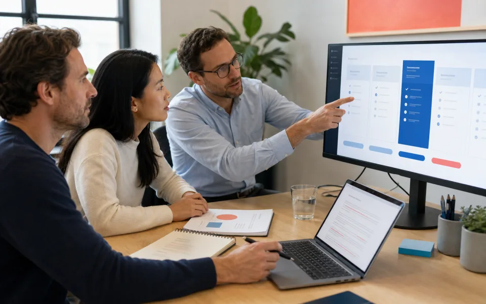 Internet business team connecting product work to a clear next decision